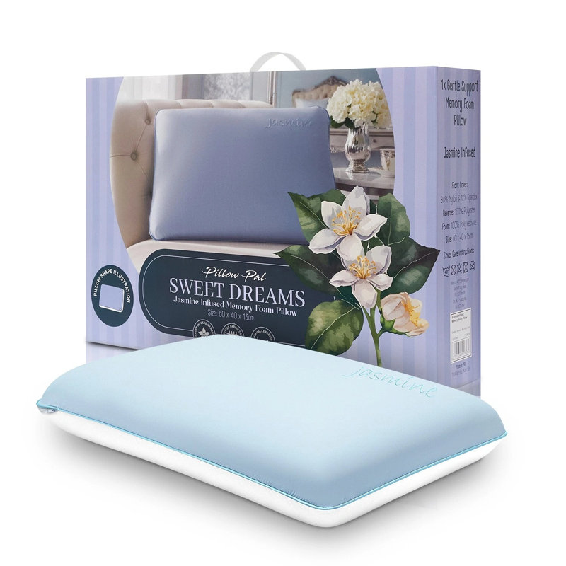 SCENT INFUSED MEMORY FOAM PILLOW LAVENDER, CREAM