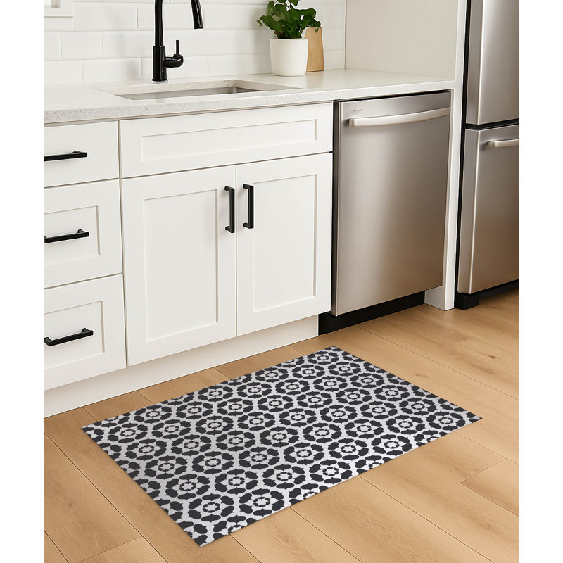 Tapis de cuisine Cleo, Gris anthracite, Rectangle 5 pi x 7 pi