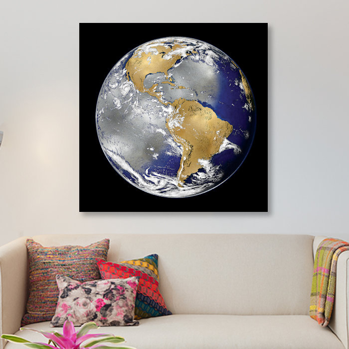 « world turning i », impression sur toile, H 24 po x l 24 po x P 1 po, Papier avec cadre noir, Blanc