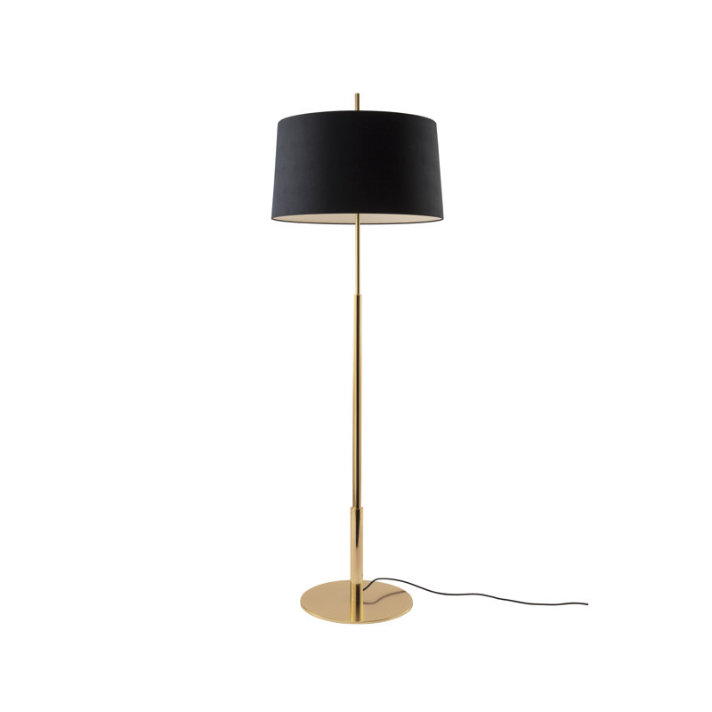 Diana Floor Lamp, Black, Shiny Gold