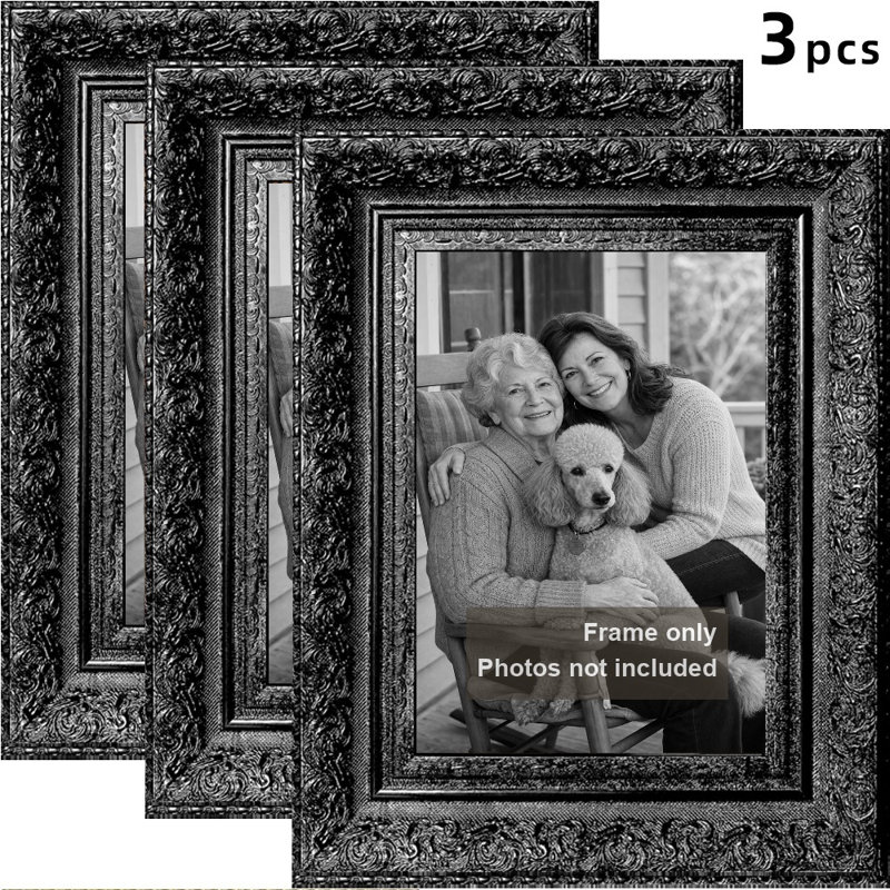 Cadre photo 3 pièces 11 "x 14" noir pour affichage mémoire, Black, 3, 11" W x 14" H