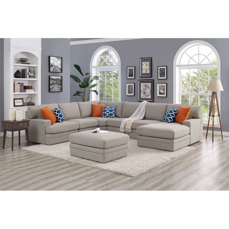 Thistlebrook Sectional, Beige Polyester Blend