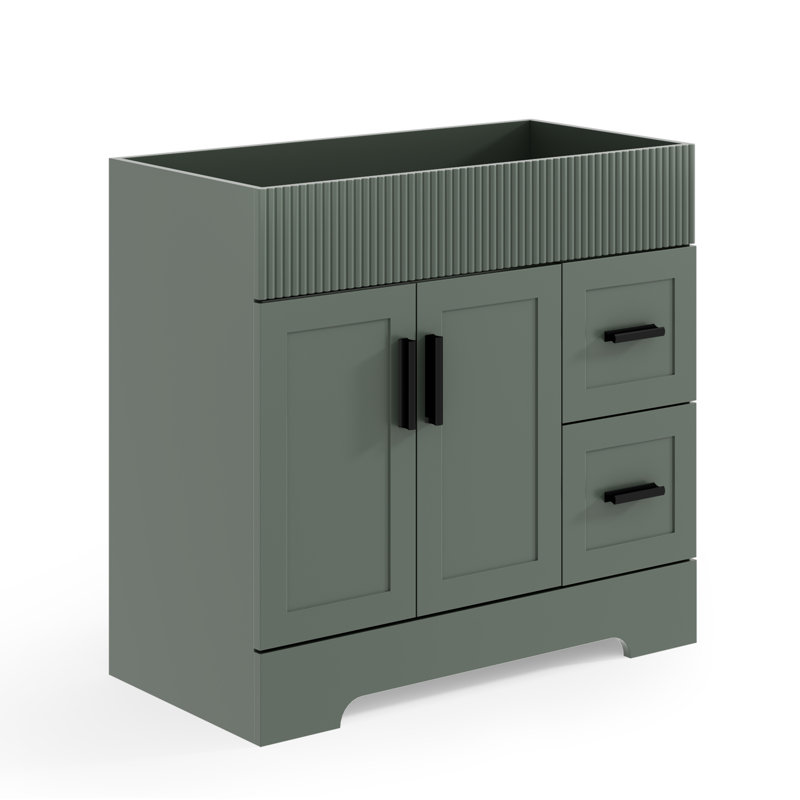 36" Single Bathroom Vanity Cabinet Base Only, Sink Not Included, Green