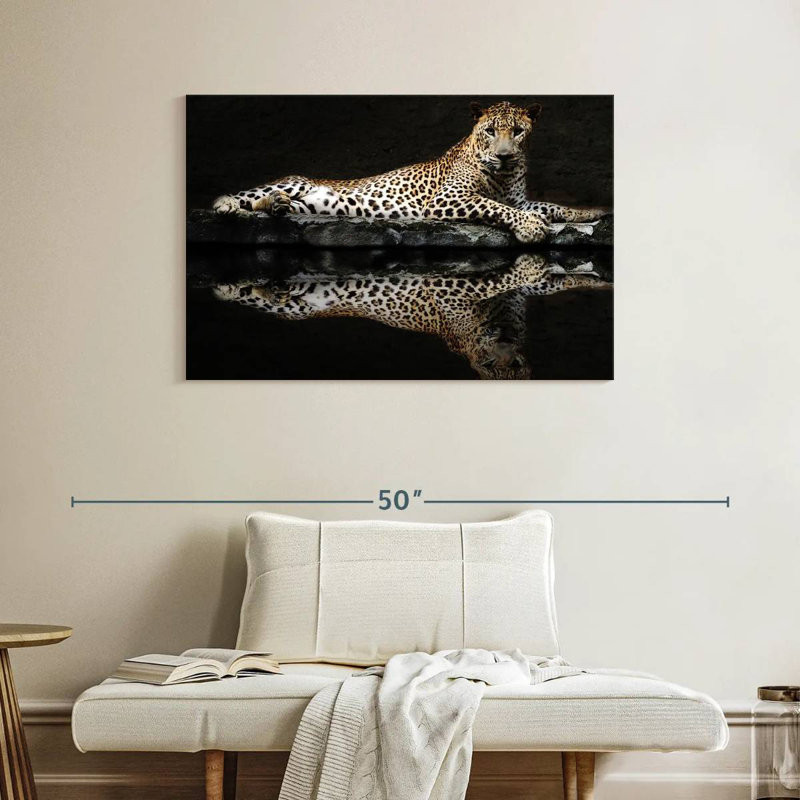 Brampt Leopard Reflection, 26" H x 39" W