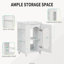 Meuble-lavabo autoportant de 20 po avec comptoir d'évier, armoire en bois massif et panneau de fibres à densité moyenne avec tablette réglable à deux niveaux, blanc