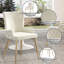 Velvet Upholstered Armchair in Beige