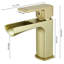 Robinet de salle de bain à cascade avec assemblage de drain et robinets de lavabo de salle de bain à un trou-103830550