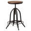 Swivel Solid Wood Adjustable Height Bar Stool-2111277971