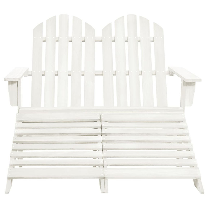Buruk Fir Outdoor Adirondack Chair, White