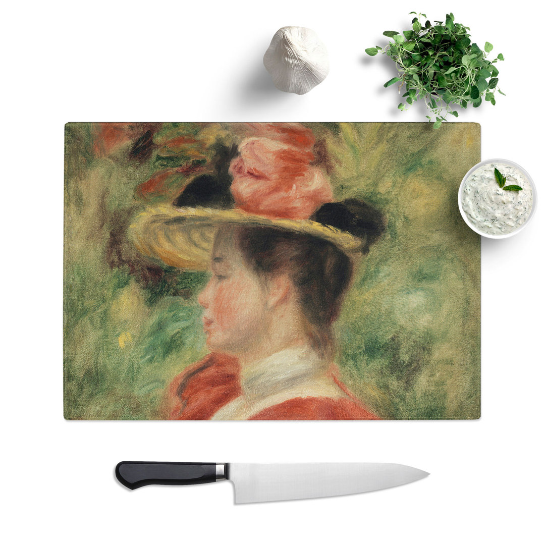Woman with Glove by Pierre-Auguste Renoir Chopping Board