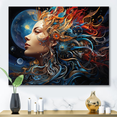 Surrealism Cosmic Surrender - Surrealism Canvas Prints