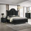 Commode à 5 tiroirs en velours capitonné 1 pièce Traditional Glam