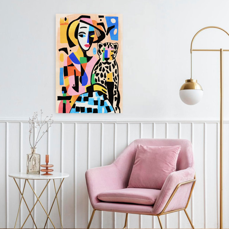 Art contemporain, art contemporain abstrait, H 48 po x l 32 po