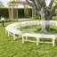 Banc d'extérieur rond semi-circulaire