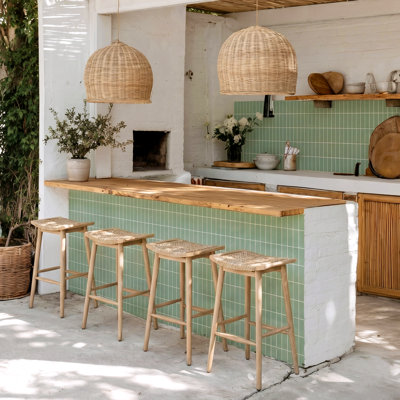 Tabouret de bar en bois d'acacia Sweetgrove