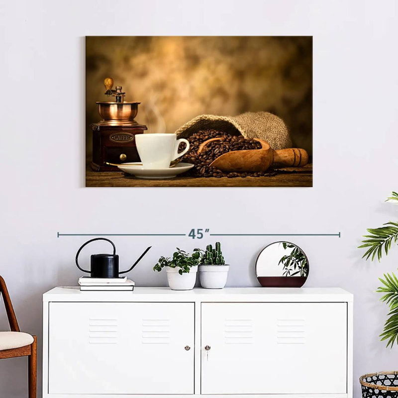 Impression sur toile Rustic Coffee, H 24 po x l 36 po x P 1,25 po