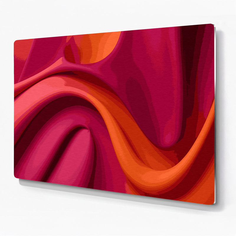 Gradient Abstract 4 Red Metal Wall Art, 11" H x 14" W