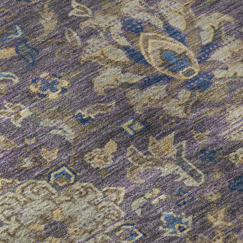 Tapis lavable à la machine de qualité supérieure Mayfield AMF2485, Mauve, 10 pi x 14 pi
