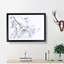 Branch Of A White Magnolia Tree Painting - Single Picture Frame Print on MDF-56632655-56632656