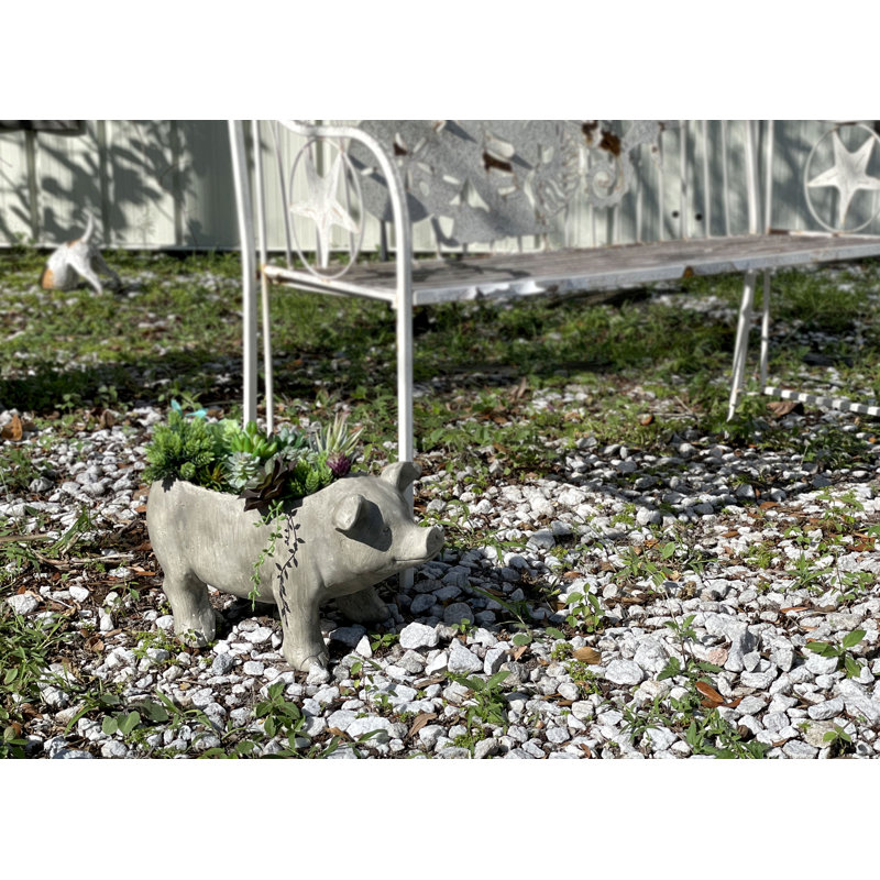 Ceramic Statue Planter, Gray