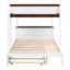 Lit superposé double avec lit gigogne simple, rangement et bureau
