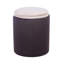 Brun avec motif à deux tons pour meuble-lavabo, rangement et décor de salle de bain, accents dorés élégants, multifonction, surface facile à nettoyer, taille 14,5, limite de 265 lb, tabouret de meuble-lavabo moderne en velours,