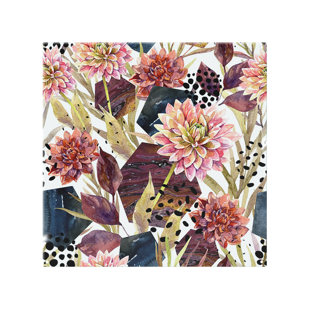 Autumn Watercolor Floral Arrangement Splash Back