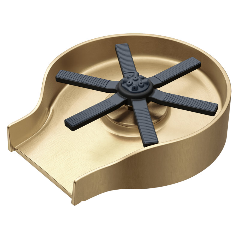 KRAUS Cleanmate Glass Rinser For Kitchen Sink In Spot-Free , Brushed Brass