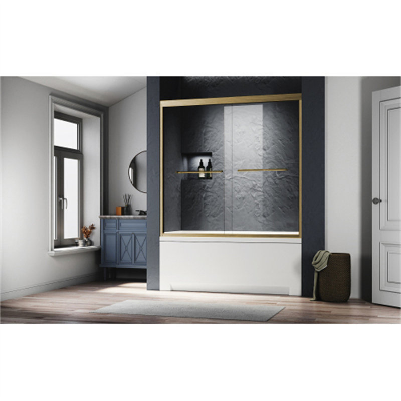 Glass Bathtub Shower Door 56-60 In. W X 62 In. H