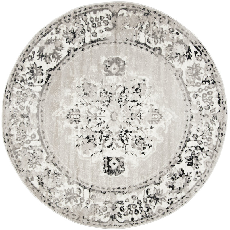 Micheline Performance Oriental Rug, Round 6'7"