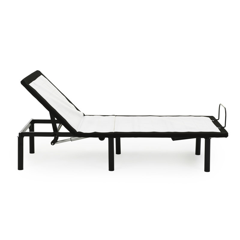 Full Adjustable Metal Base Bed In Grey, Head Up Feature By Wired Remote Operation, Joint Stress, 73.01 In. Depth, 52.61 Width, 14.95 Height, 79.8 Lb Control Utilization, Alleviate Discomfort, D, W,