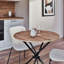 Haynesville Round Metal Base Dining Table-370945241