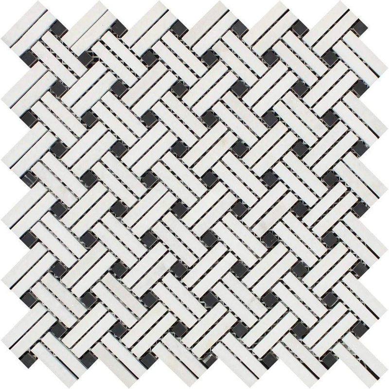 Basketweave Honed Marble Tile