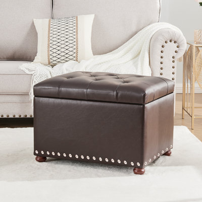 Magoon Faux Leather Ottoman
