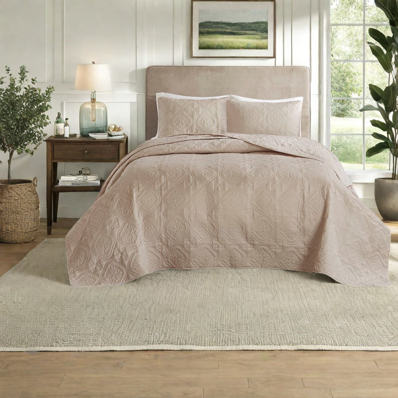 Reversible Khaki Bedding Set, Microfiber, Hypoallergenic, Home Comfort