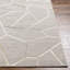 Tapis gris moyen fait à la main Avielle-89246196