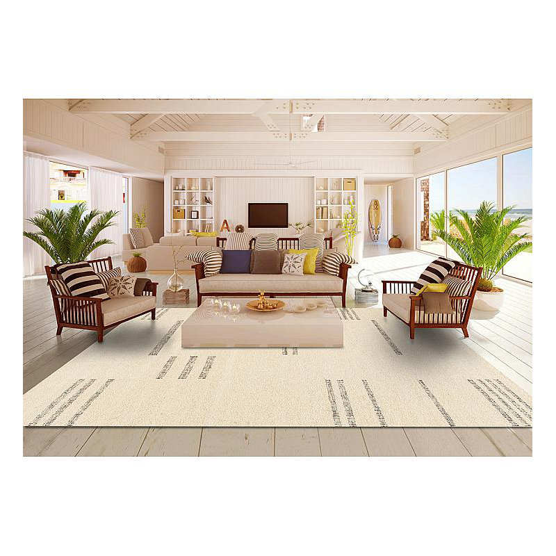 Santa Fe Flatweave Wool Striped Area Rug, Rectangle 4' x 6'