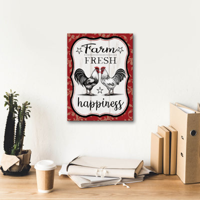 Toile épique Graffiti «Farm Fresh Happiness» par Elizabeth Tyndall, 12 po x 16 po