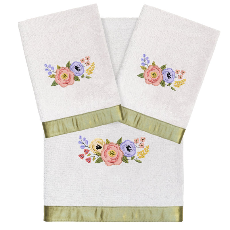 3 Piece 100% Turkish Cotton Towel Set, Silver