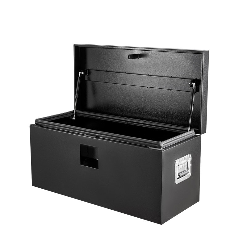 Boîte à outils robuste pour camion avec serrure, coffre de rangement en acier pour camionnette, véhicule récréatif, remorque