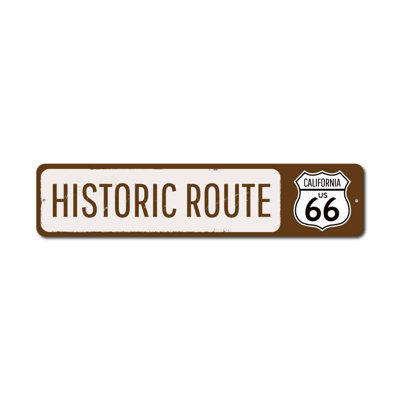 Plaque en aluminium US 66