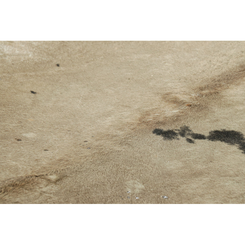 Rug & Kilim’S Large Cowhide Rug In Beige-Brown, Camel And Cream Tones