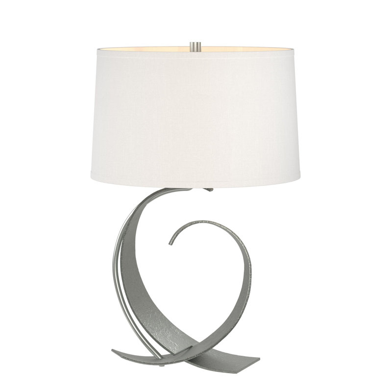 Lampe de table 22,1 po Fullered, Platine rétro, Naturel Anna