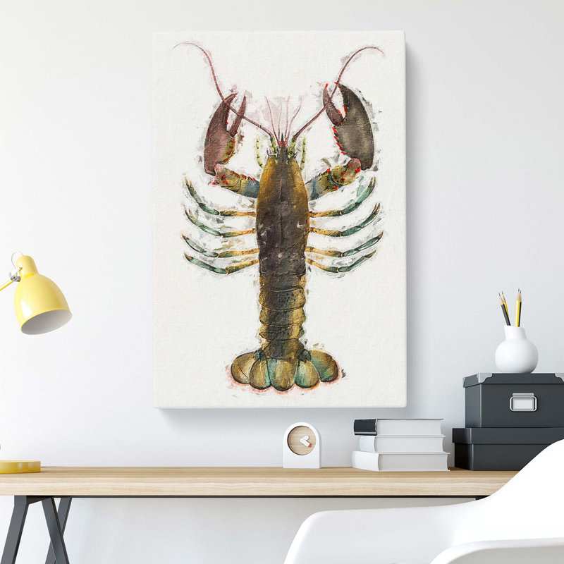 Lobster by J.E. De Kay - Wrapped Canvas Painting, 76.2 cm H x 50.8 cm W