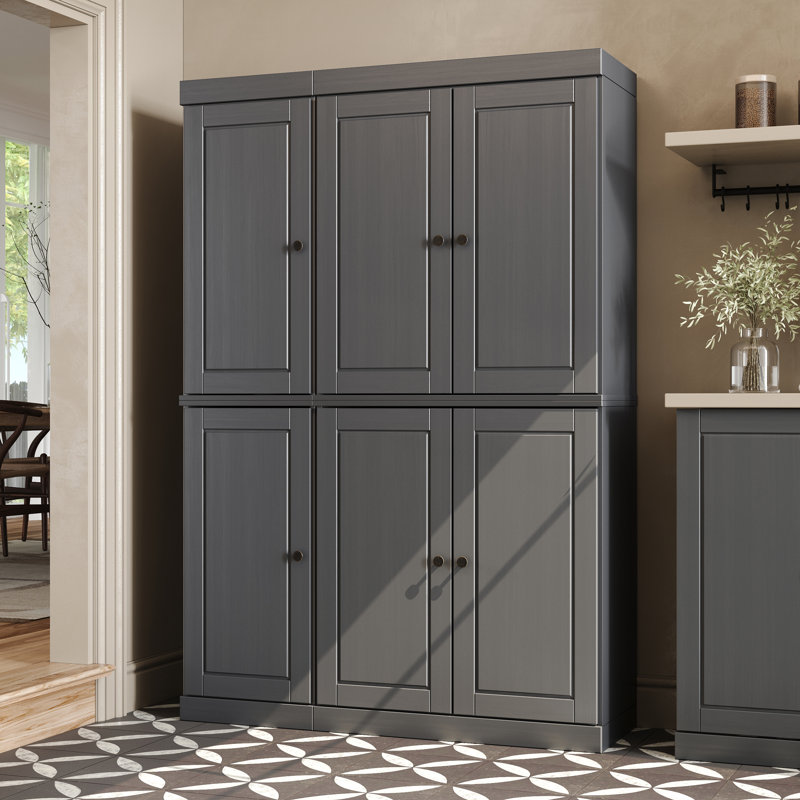 Niculae 100% Solid Wood Tall Kitchen Pantry Cabinet with Doors & 2 Drawers, Adjustable Shelves, Modular Kitchen Storage Cabinet, 48.5" W x 71.5" H