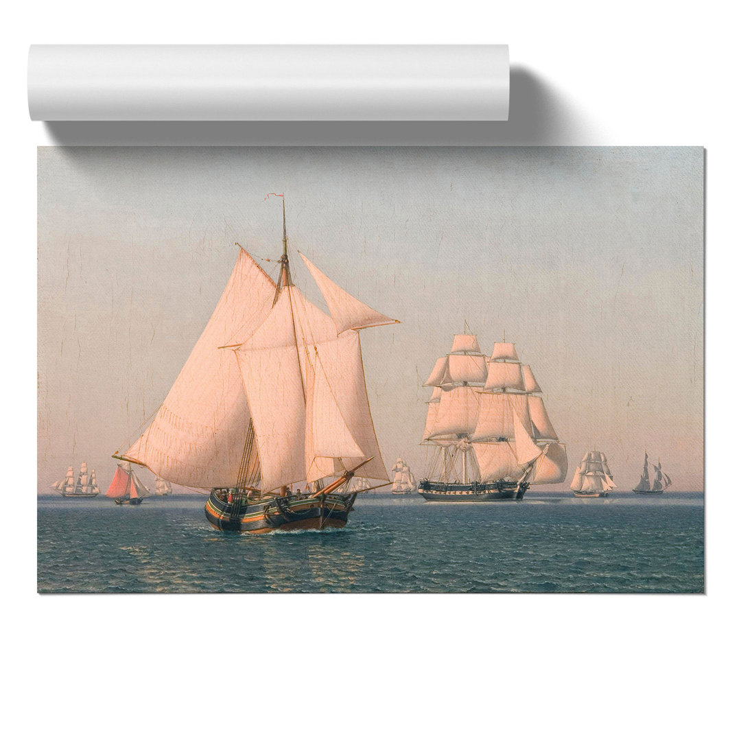 Ships Under Sail by Christoffer Wilhelm Eckersberg - Frameless Print
