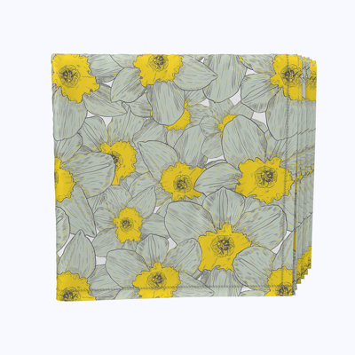Polyester Floral Square Napkin