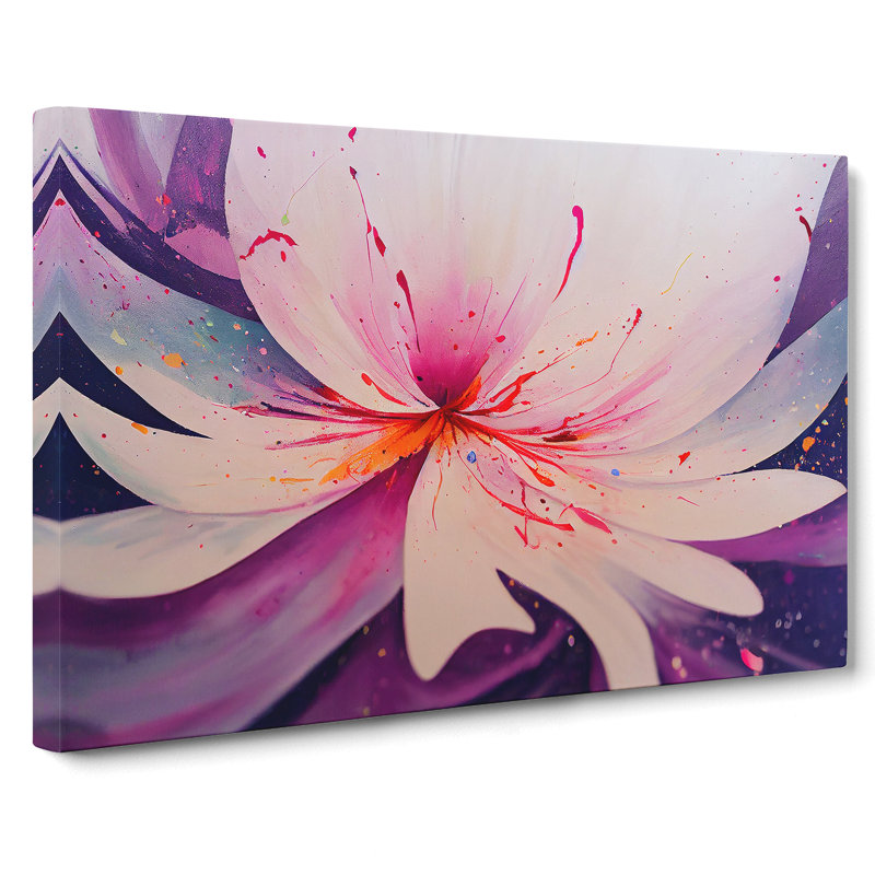 Carnation Flower Splash Vol.3 Abstract - Wrapped Canvas