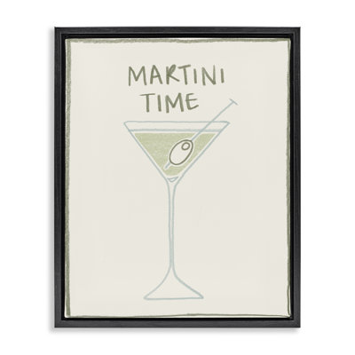 Minimal Martini Time Floating Frame, design by Grace Popp