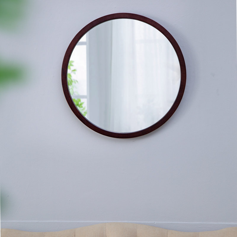 Miroir mural Braynt, 19,7 po x 19,7 po, Noyer